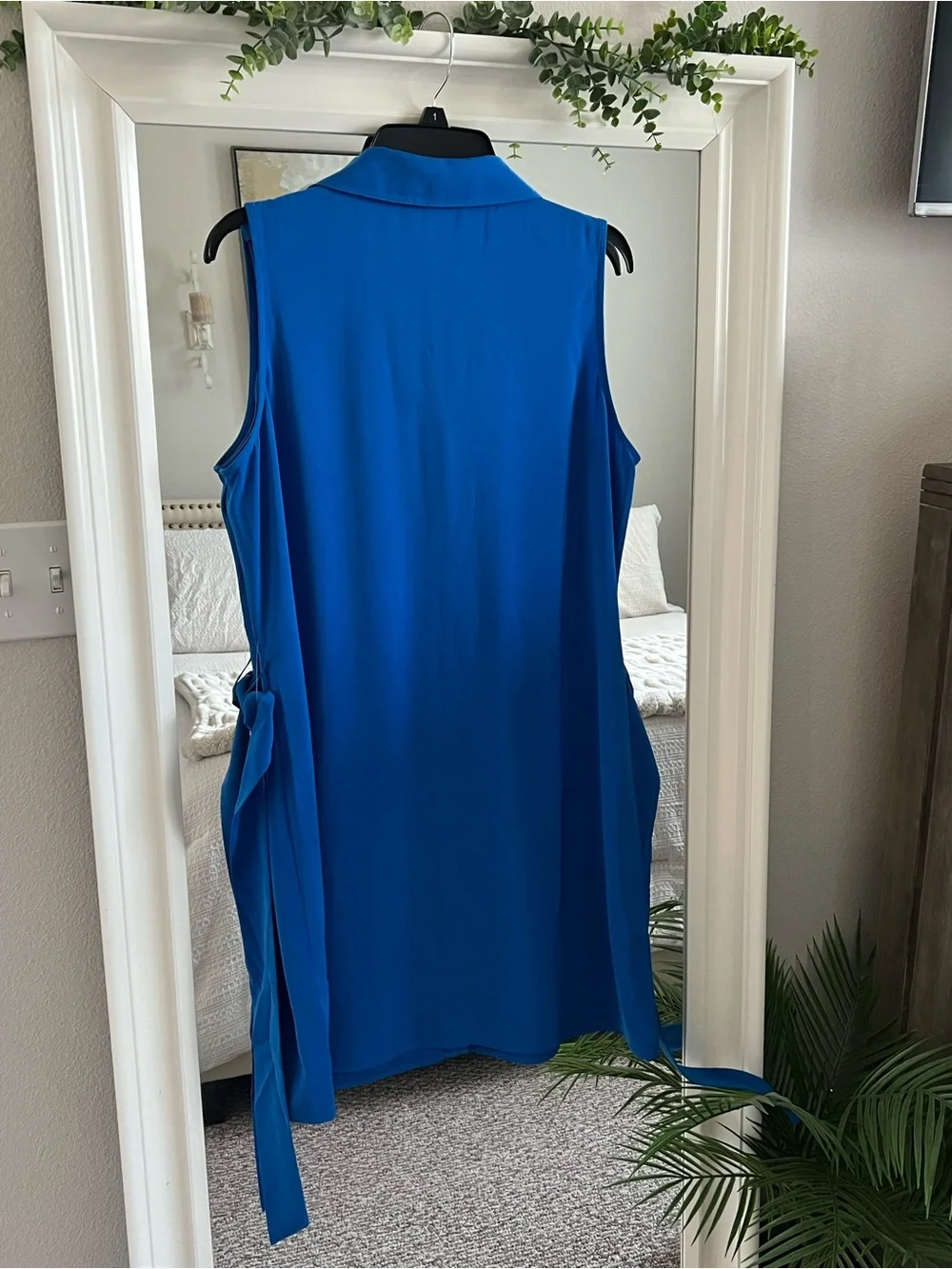 Michael Kors Royal Blue Sleeveless Shirt Dress with Belt